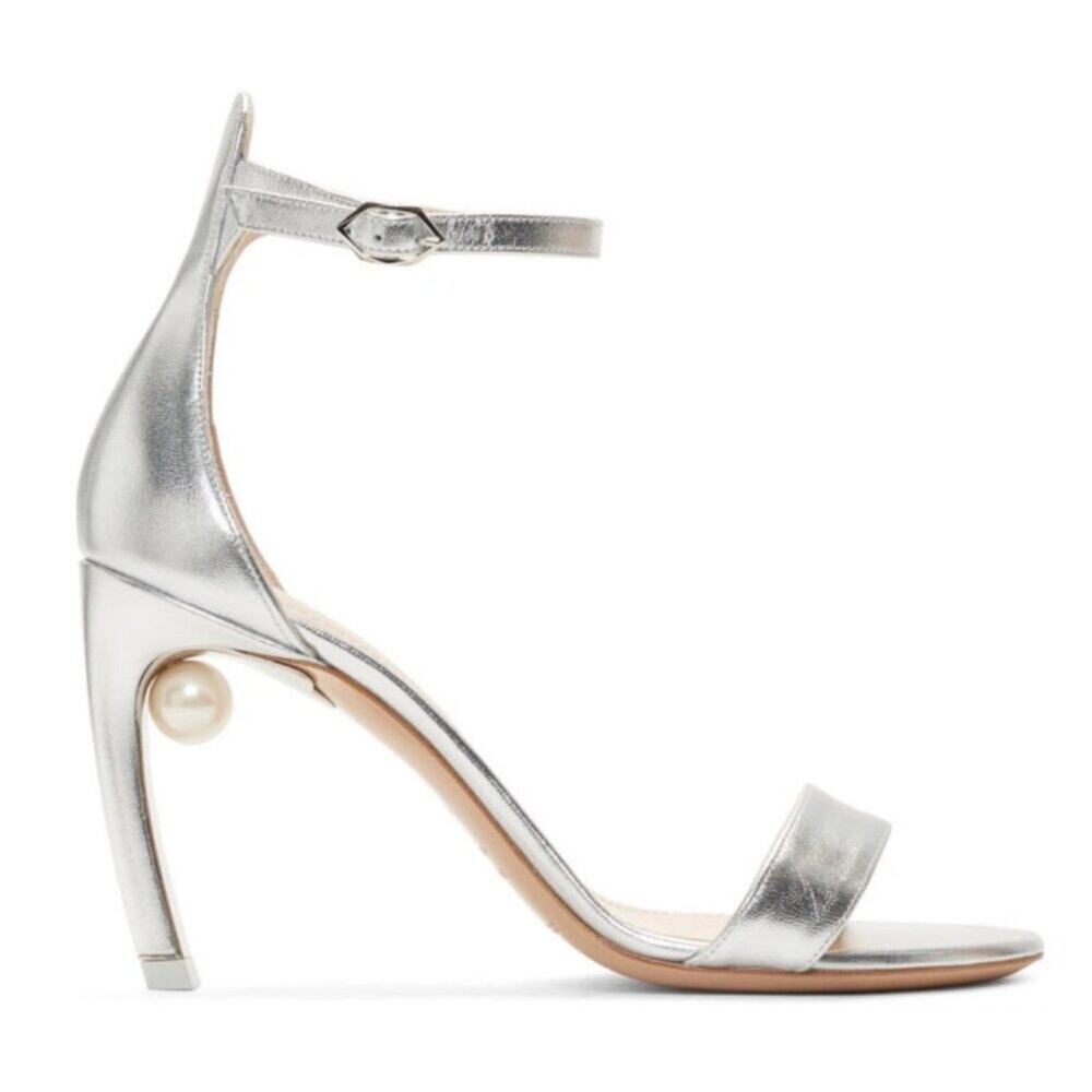 Nicholas Kirkwood Silver Mira Pearl Sandals